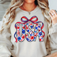 Floral Coquette USA Sweatshirt | Stars and Stripes Collection | Unique Gifts for Family and Friends