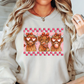 Retro Highland Cow Hearts Sweatshirt | XoXo Love Collection | Unique Gifts for Family Friends
