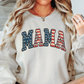 USA Floral Mama Sweatshirt | Mama Mode Activated Collection | Unique Gifts for Family Friends