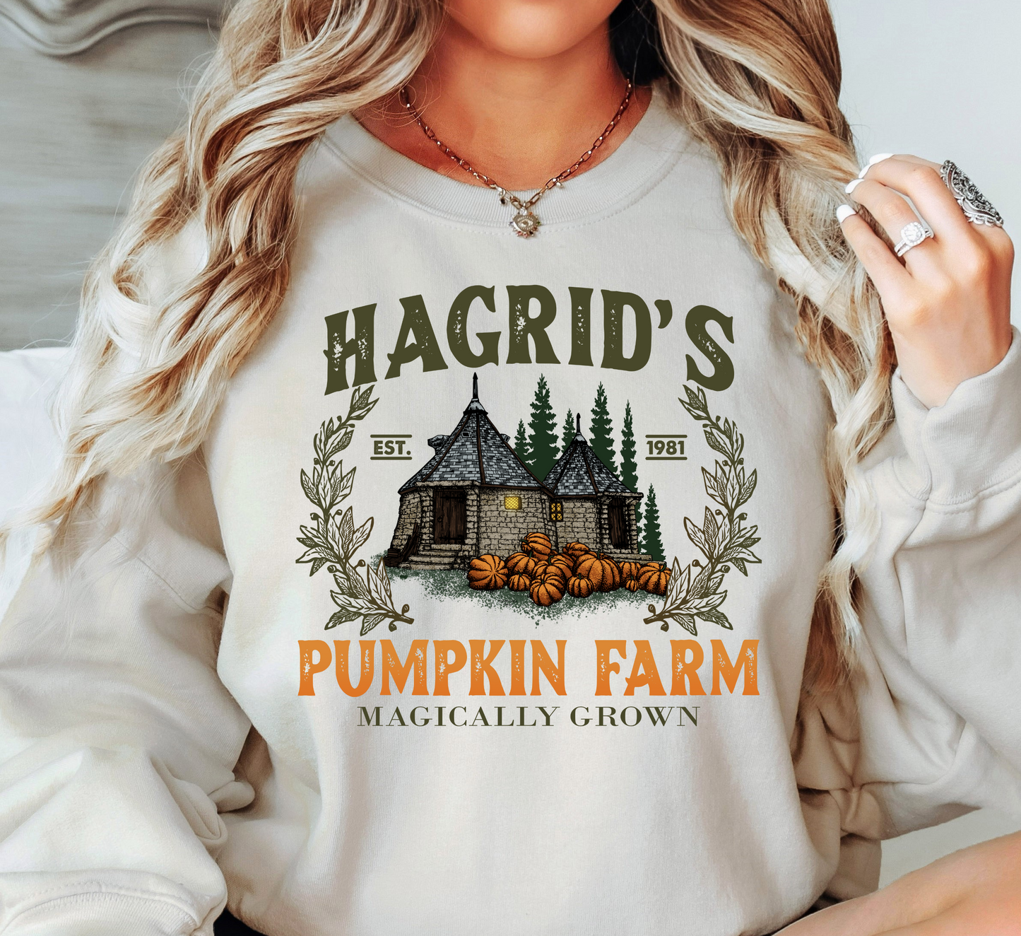 Hagrid's Pumpkin Farm Sweatshirt | Boo-tiful Vibes Collection | Unique Gifts for Family Friends