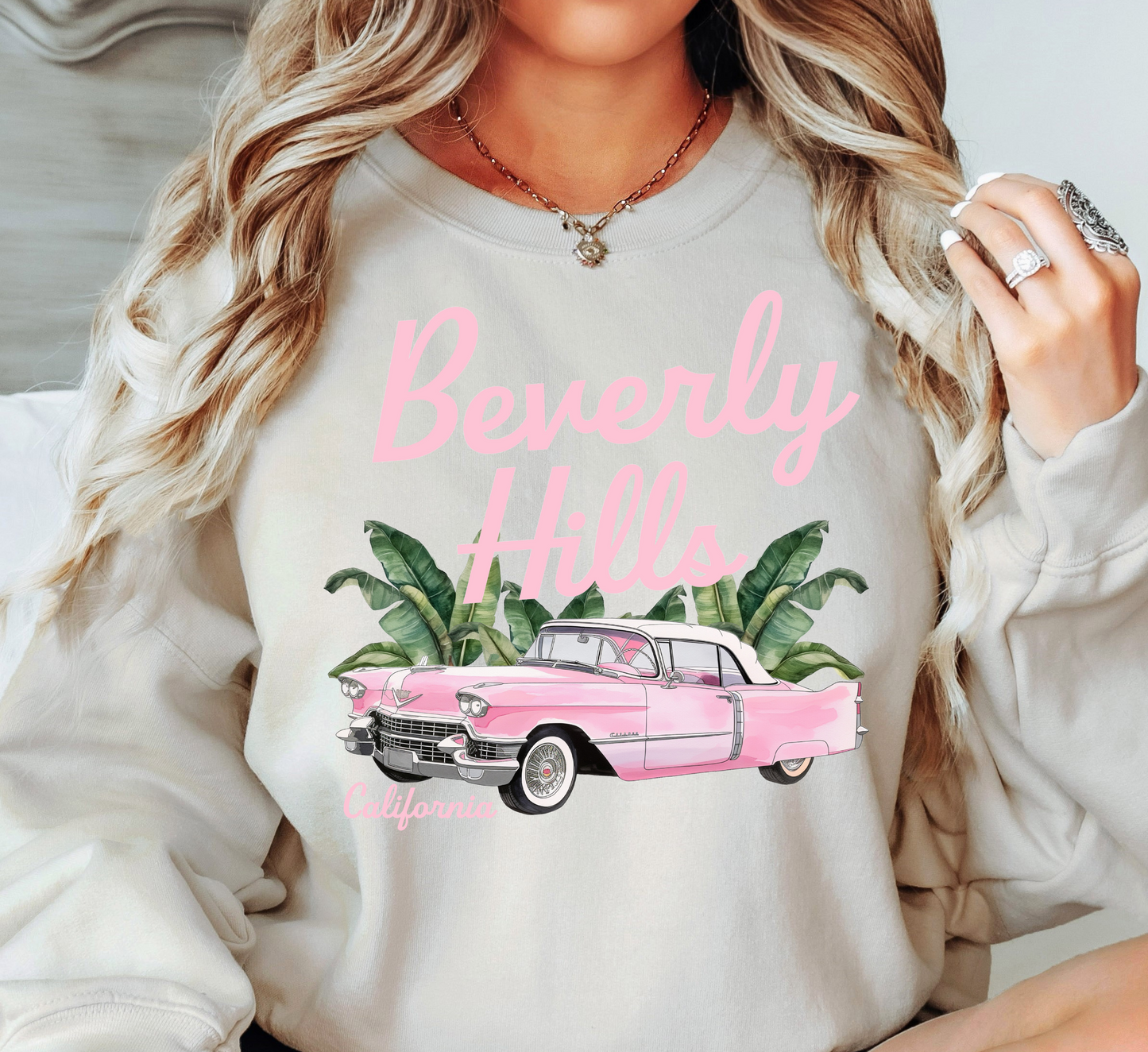 Beverly Hills Sweatshirt | Groovy Vibes Collection | Unique Gifts for Family and Friends