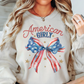 American Girly Sweatshirt | Stars and Stripes Collection | Unique Gifts for Family