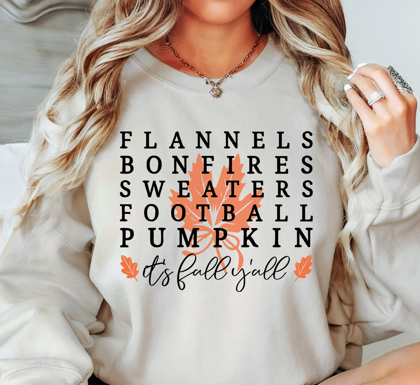 Flannels Bonfires Sweatshirt | Falling For You Collection | Unique Gifts for Family Friends