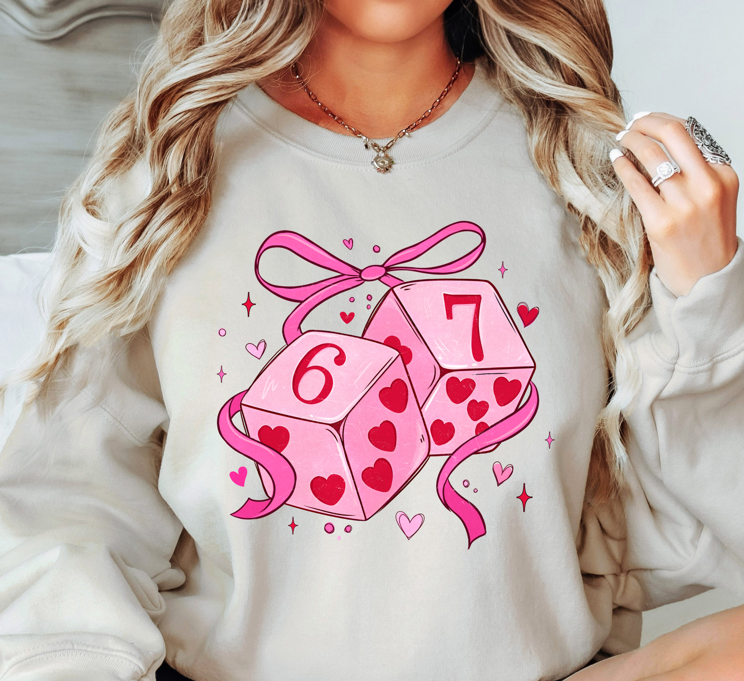 Preppy Six Seven Dice Sweatshirt | XoXo Love Collection | Unique Gifts for Family Friends