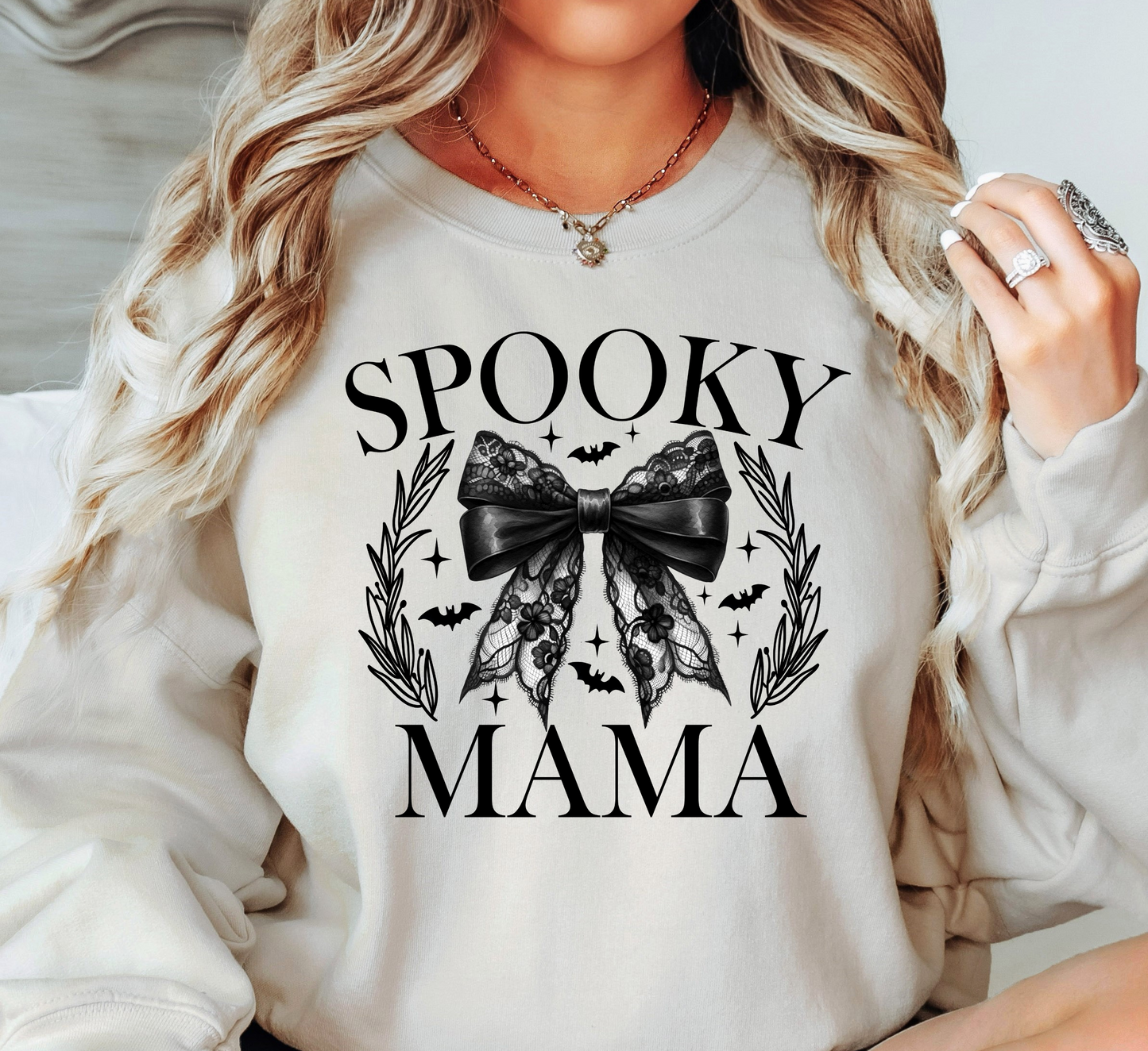 Spooky Coquette Mama Sweatshirt | Mama Mode Activated Collection | Unique Gifts for Family Friends