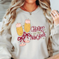 Champagne Cheers To New Year Sweatshirt | New Year Magic Collection | Unique Gifts for Family Friends