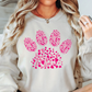 Pink Pet Paw Sweatshirt | Pawsitive Vibes Collection | Unique Gifts for Family and Friends