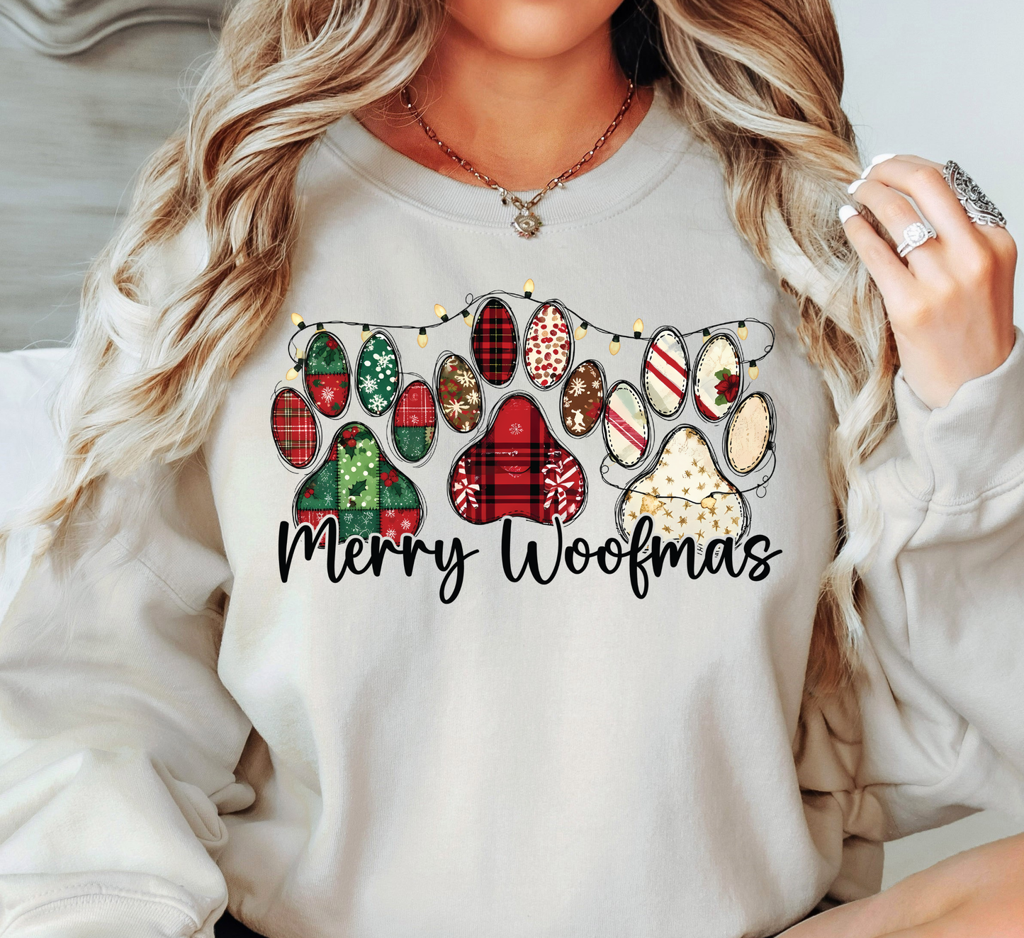 Merry Woofmas Sweatshirt | Pawsitive Vibes Collection | Unique Gifts for Family and Friends