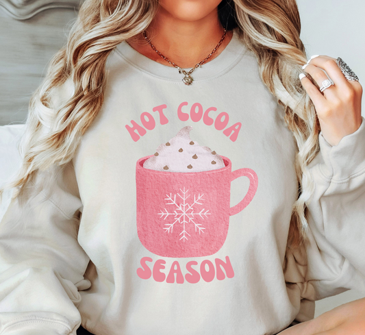 Hot Cocoa Season Sweatshirt | Frosty Chic Collection | Unique Gifts for Family Friends