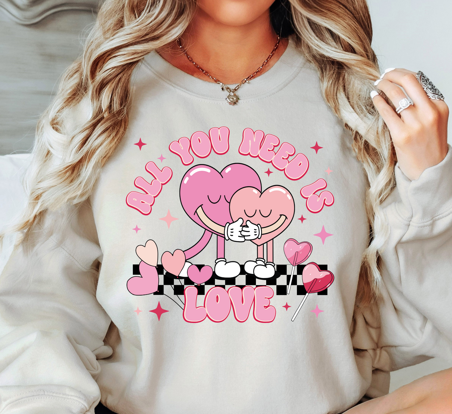 All You Need Is Love Sweatshirt | XoXo Love Collection | Unique Gifts for Family Friends