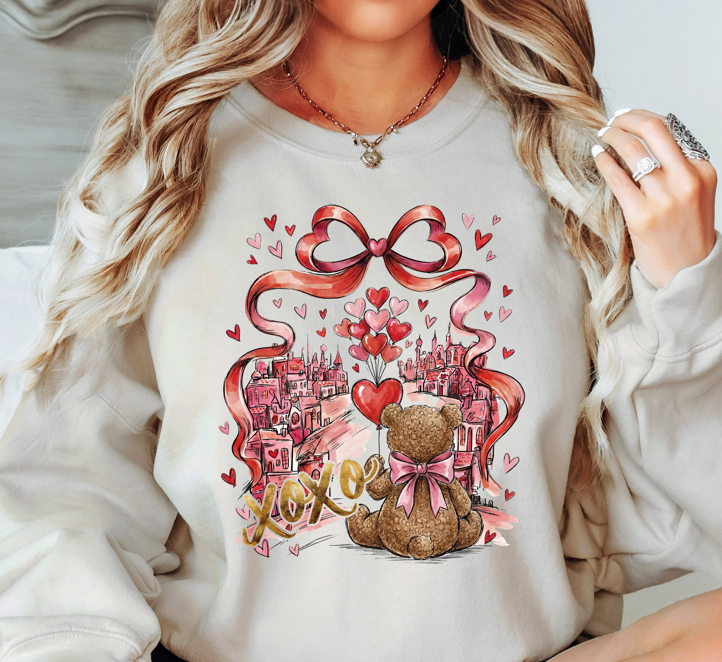 XoXo Teddy Bear Sweatshirt | XoXo Love Collection | Unique Gifts for Family Friends