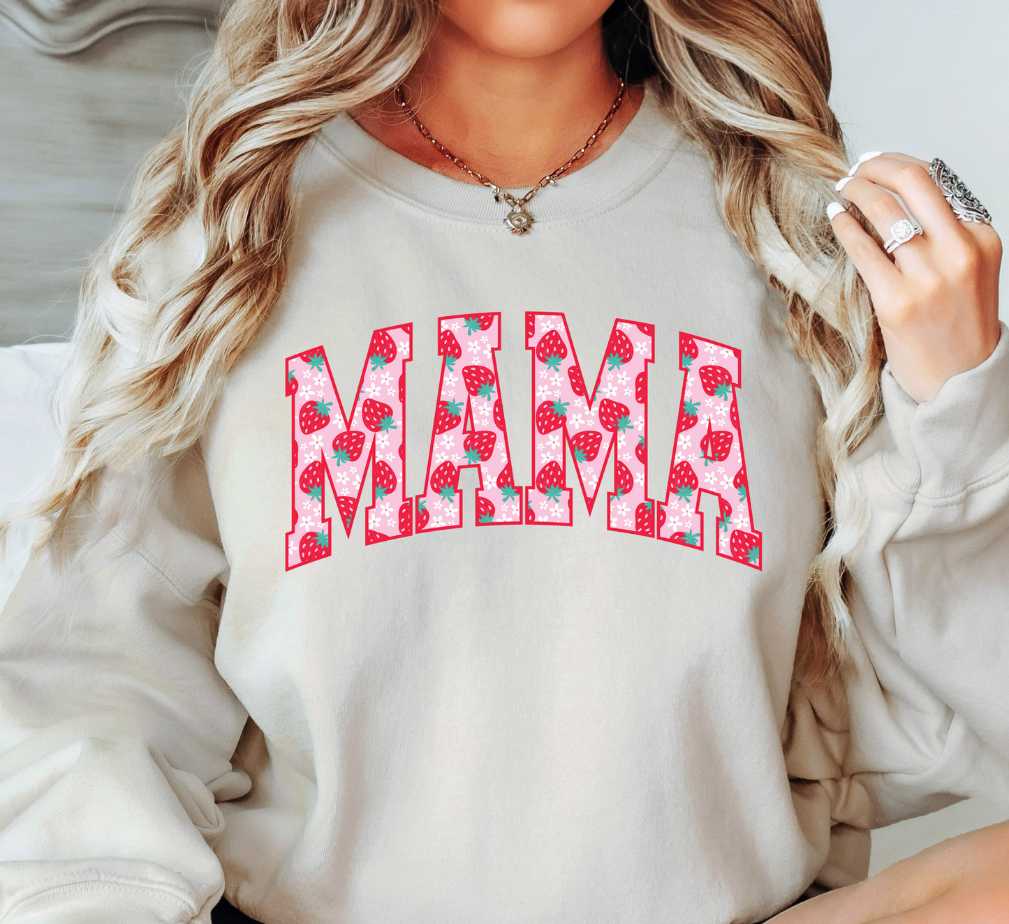 Strawberry Mama Sweatshirt | Mama Mode Activated Collection | Unique Gifts for Family Friends