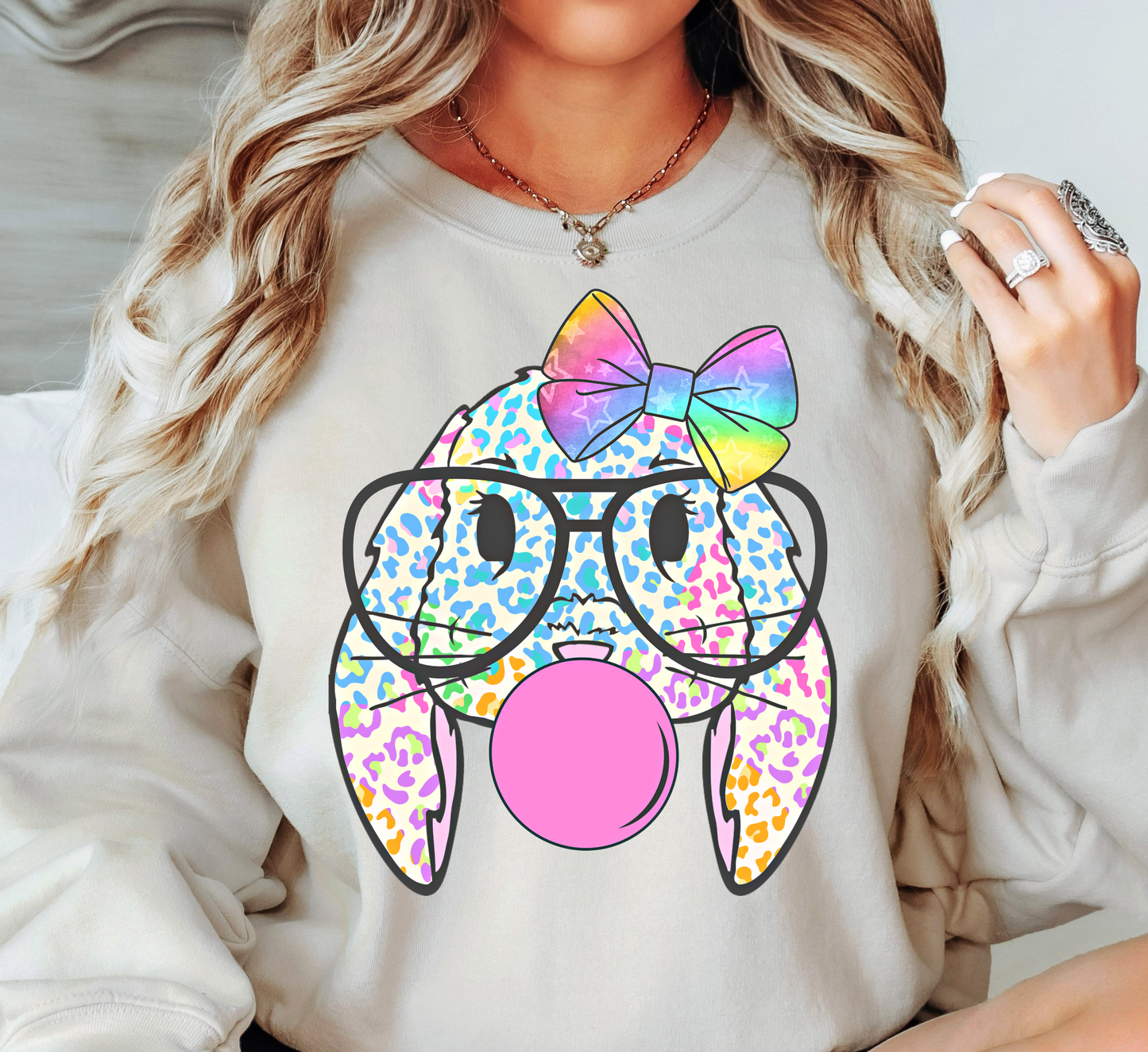 Nerdy Bunny Sweatshirt | Hoppin' Into Spring Collection | Unique Gifts for Family Friends