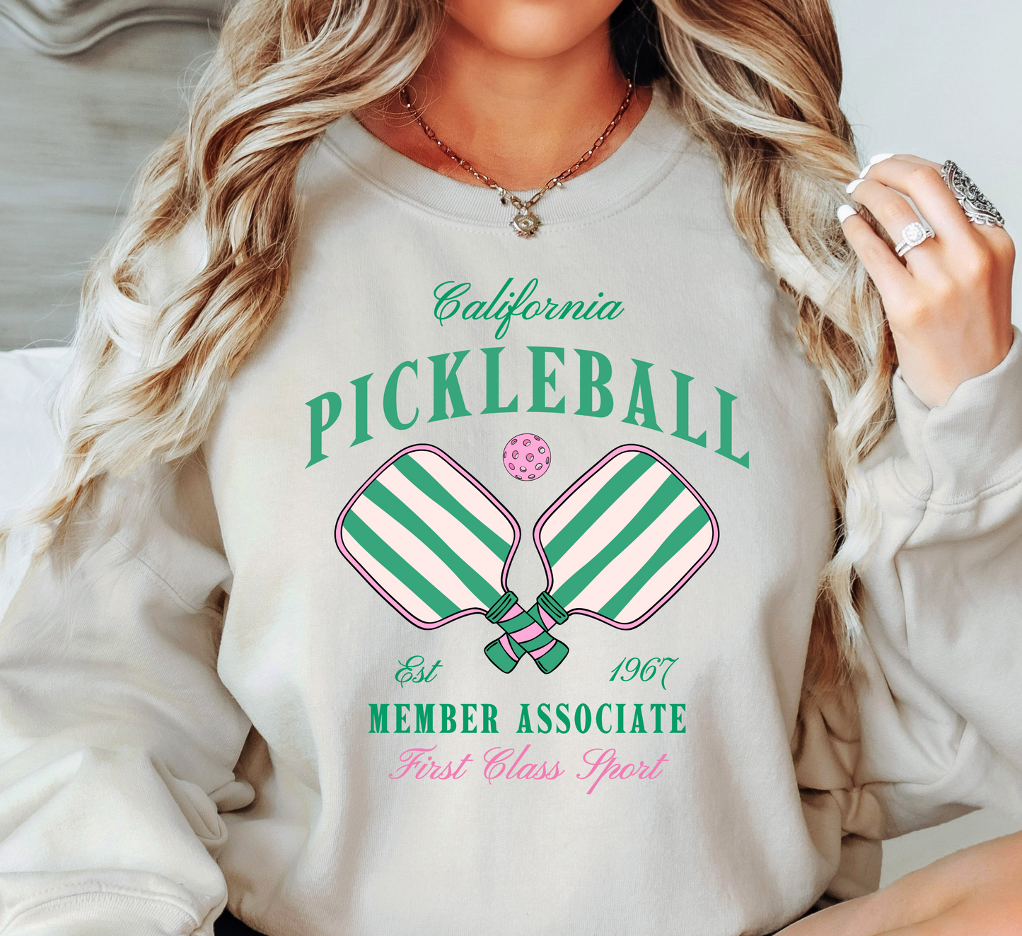 Cali Pickleball Sweatshirt | Groovy Vibes Collection | Unique Gifts for Family and Friends