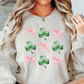 Coquette Bow and Clovers Sweatshirt | Feeling Lucky Collection | Unique Gifts for Family Friends