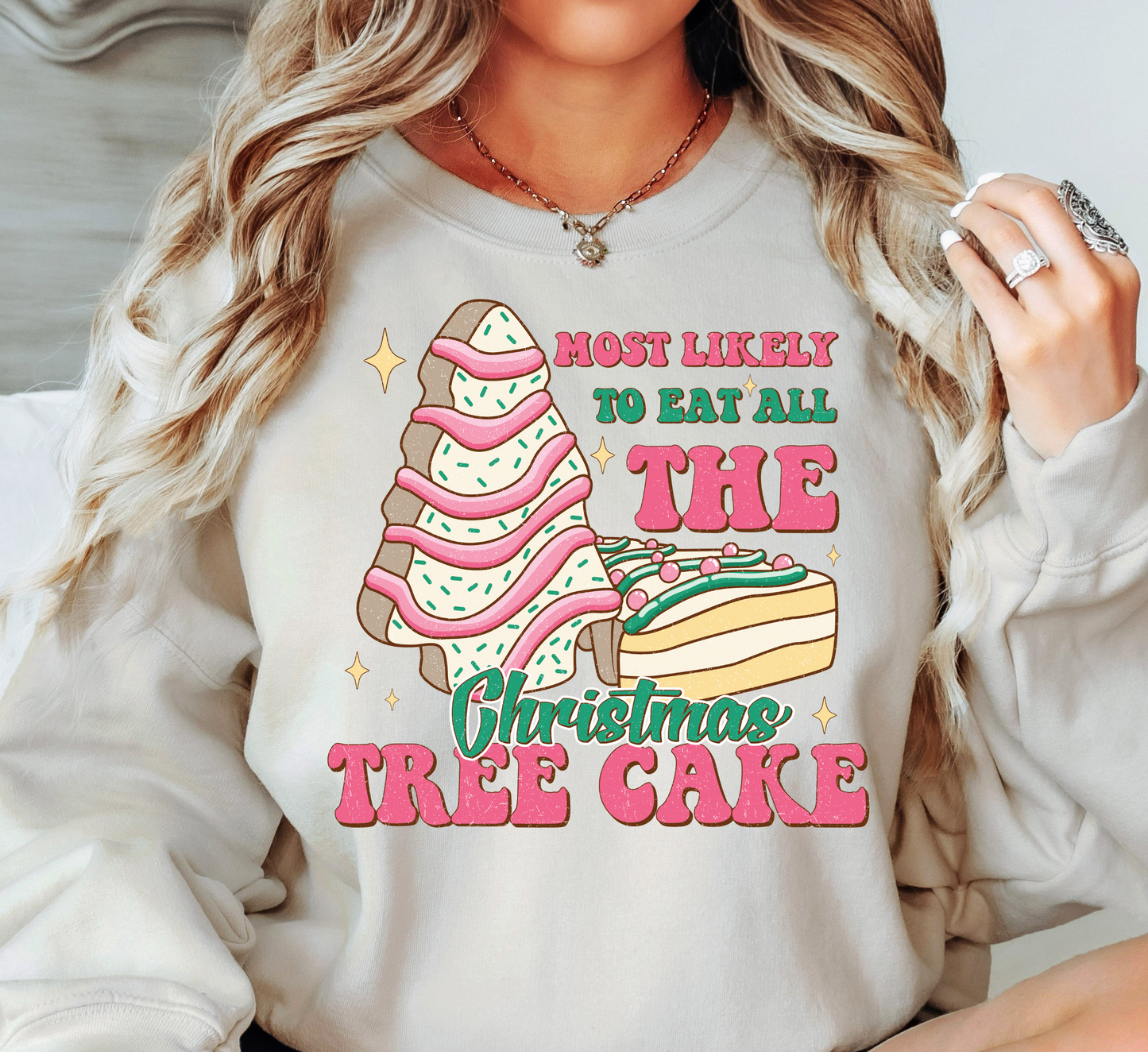 Christmas Tree Cake Sweatshirt | Tis The Season Collection | Unique Gifts for Family Friends