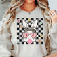 Bandana Glasses Bubblegum Sweatshirt | Hoppin' Into Spring Collection | Unique Gifts for Family Friends