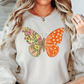 Two Tone Floral Butterfly Sweatshirt | Spring Fling Collection | Unique Gifts for Family Friends