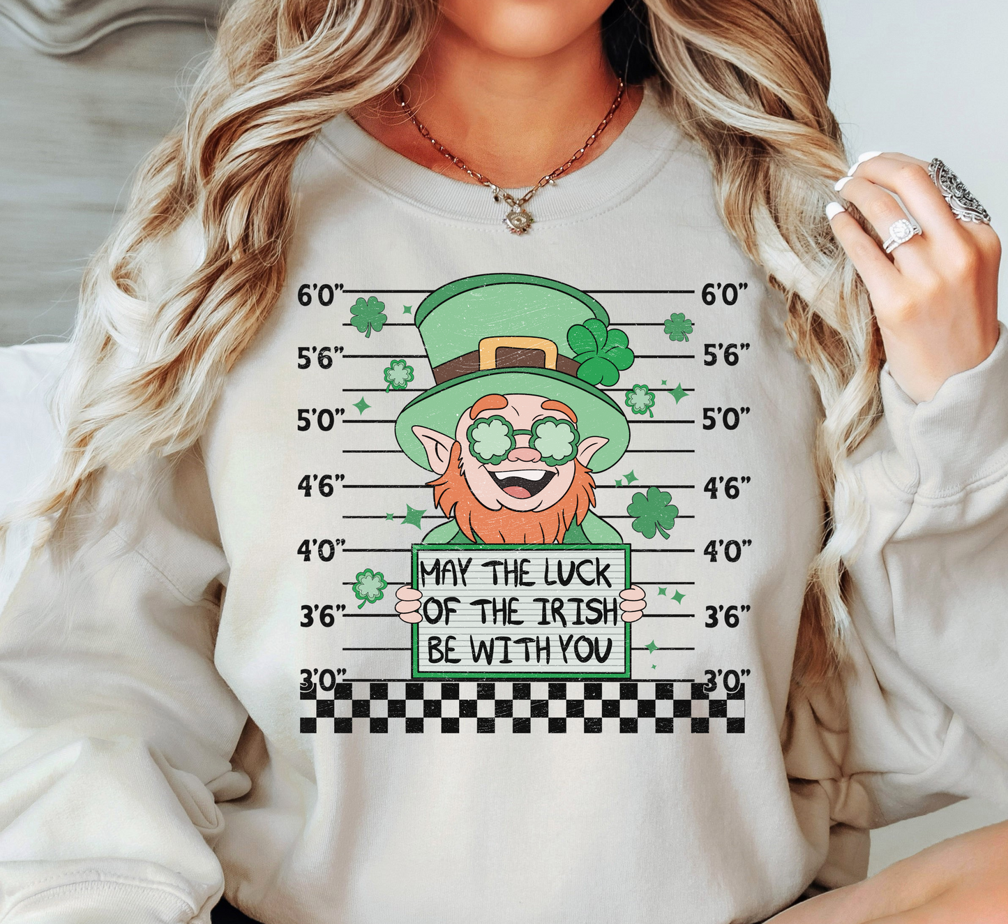 Leprechaun Mugshot Sweatshirt | Feeling Lucky Collection | Unique Gifts for Family Friends