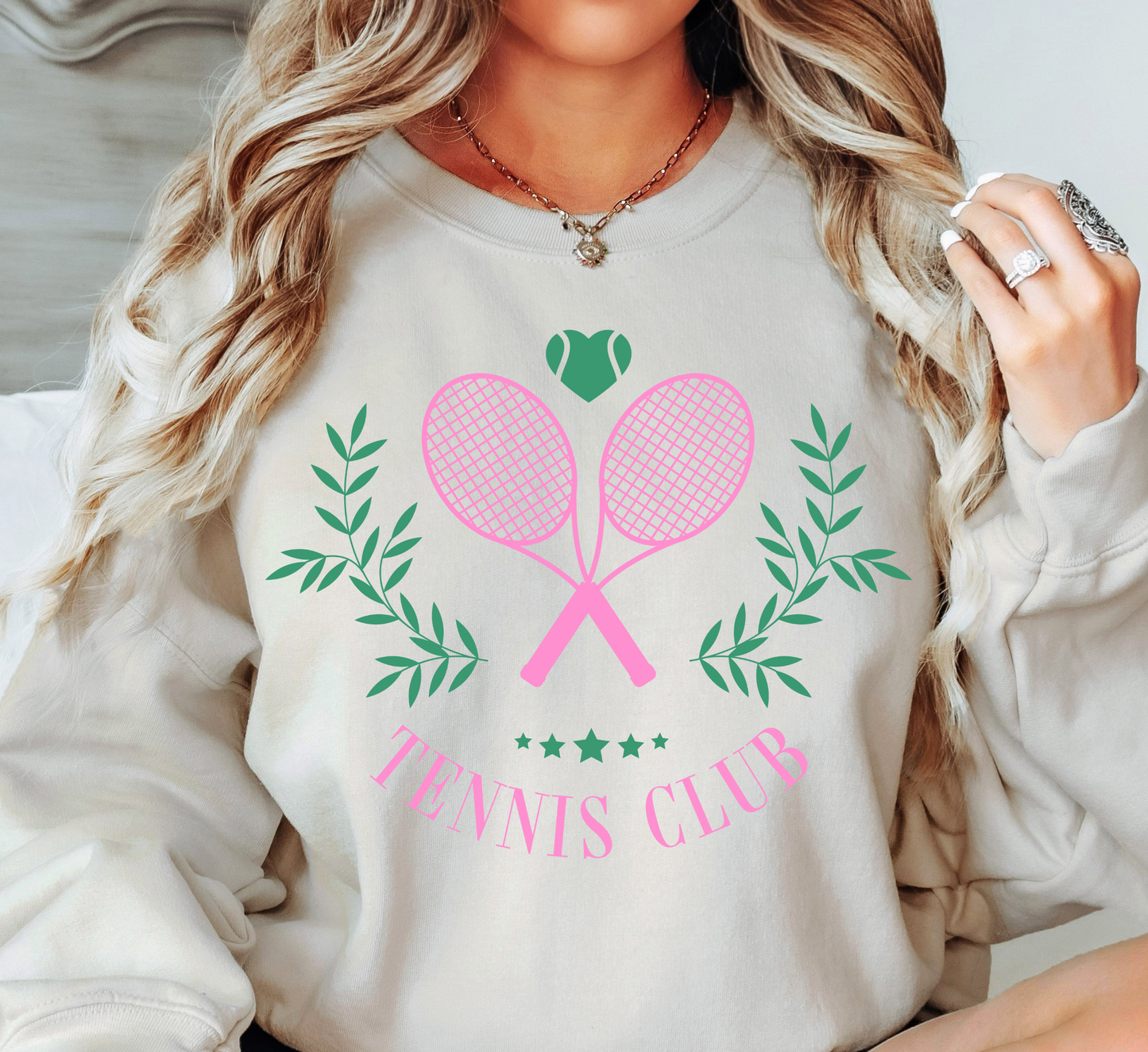 Tennis Club Sweatshirt | Groovy Vibes Collection | Unique Gifts for Family and Friends