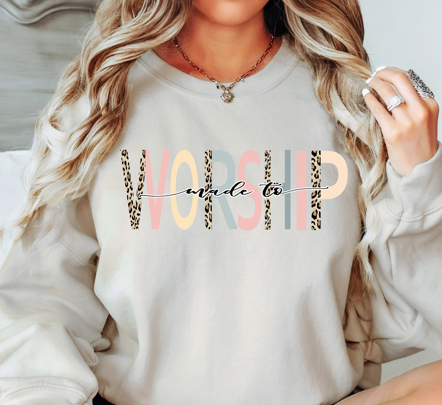 Made To Worship Sweatshirt | Walk By Faith Collection | Unique Gifts for Family and Friends