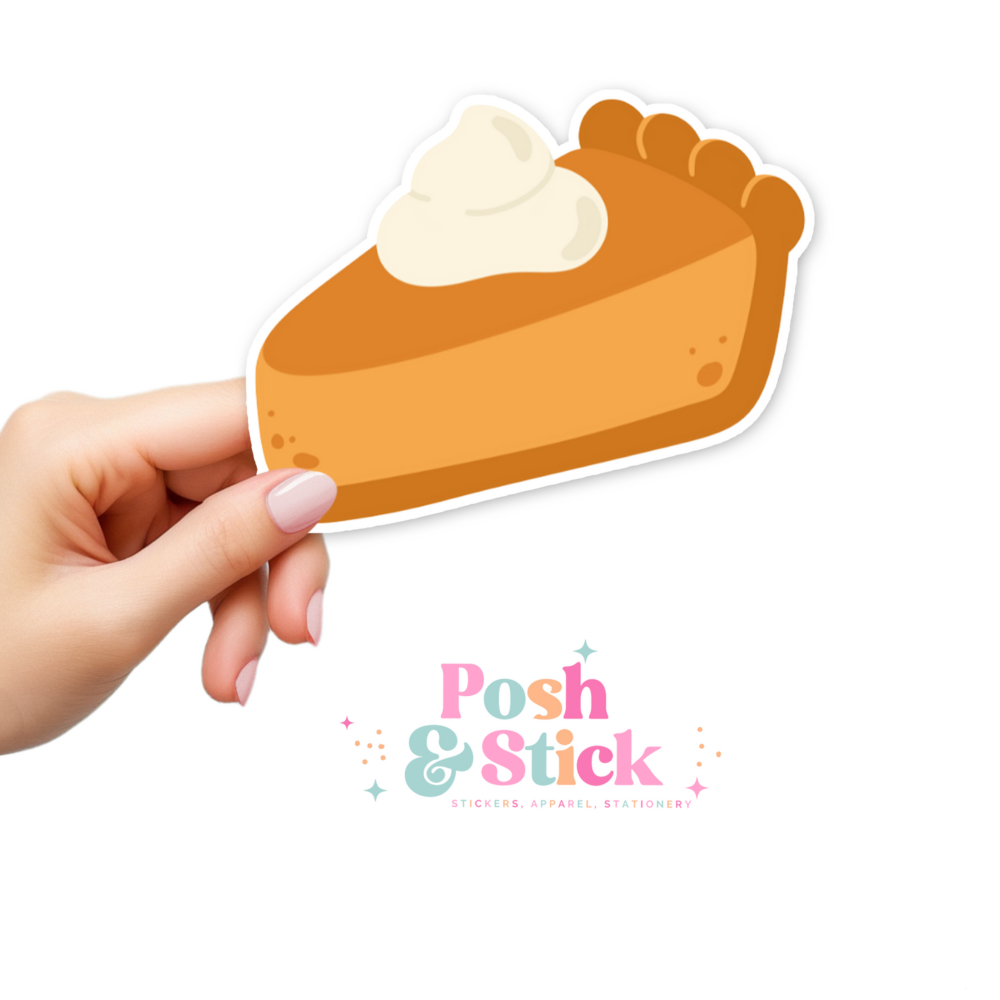 Yummy Pie | Harvest Joy Clear Vinyl Stickers | Unique Gifts For Family Friends