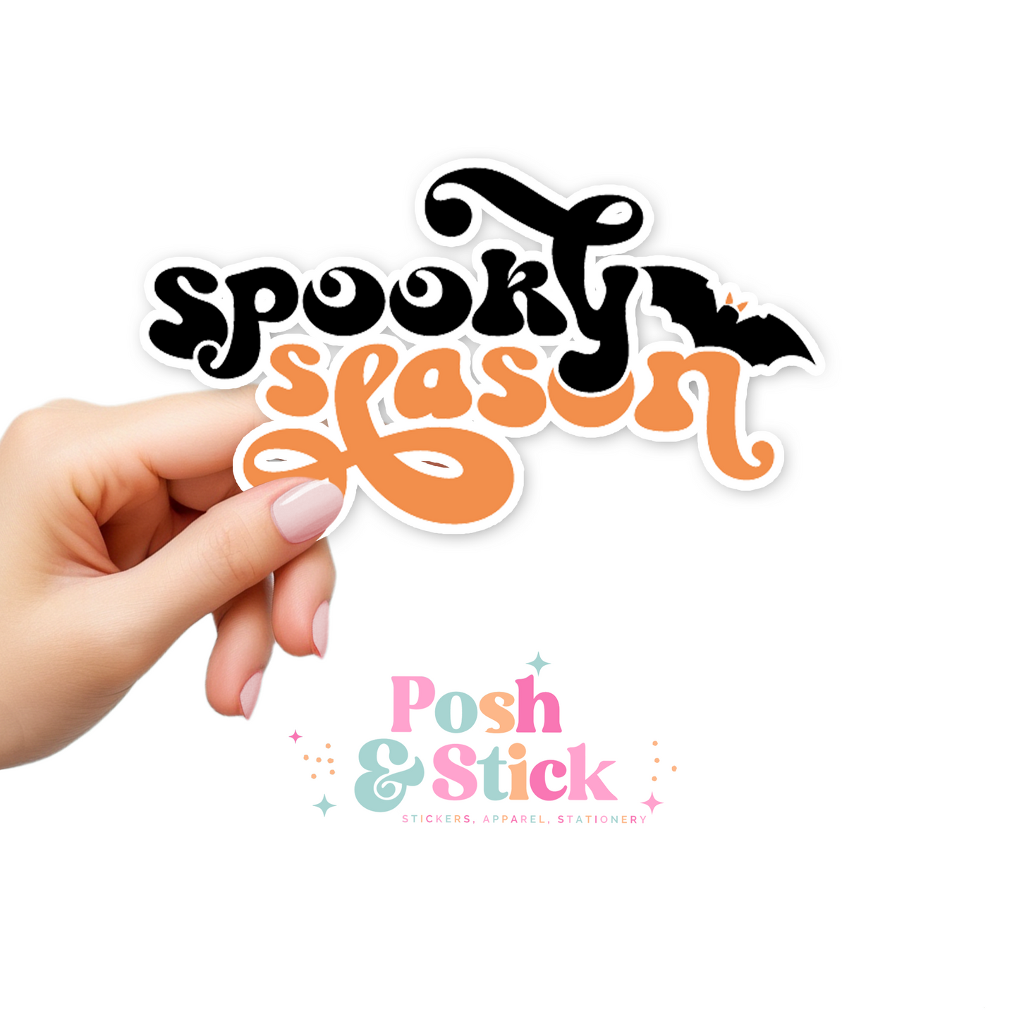 Spooky Season | Boo-tiful Vibes Clear Vinyl Stickers | Unique Gifts For Family Friends