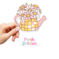 Floral Watering Can | Spring Fling Clear Vinyl Stickers | Unique Gifts For Family Friends