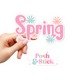 Pastel Spring | Spring Fling Clear Vinyl Stickers | Unique Gifts For Family Friends