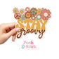 Stay Groovy | Funkadelic Flair Clear Vinyl Stickers | Unique Gifts For Family Friends