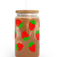 Strawberry Delight | 16oz Clear Glass Cups | Unique Gifts for Family Friends