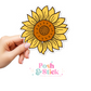 Sunny Sunflower | Harvest Joy Clear Vinyl Stickers | Unique Gifts For Family Friends