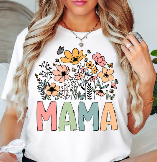 Mama Growing Flowers (Tee) | Spring Fashion | Unisex Pre-Shrunk T-Shirt