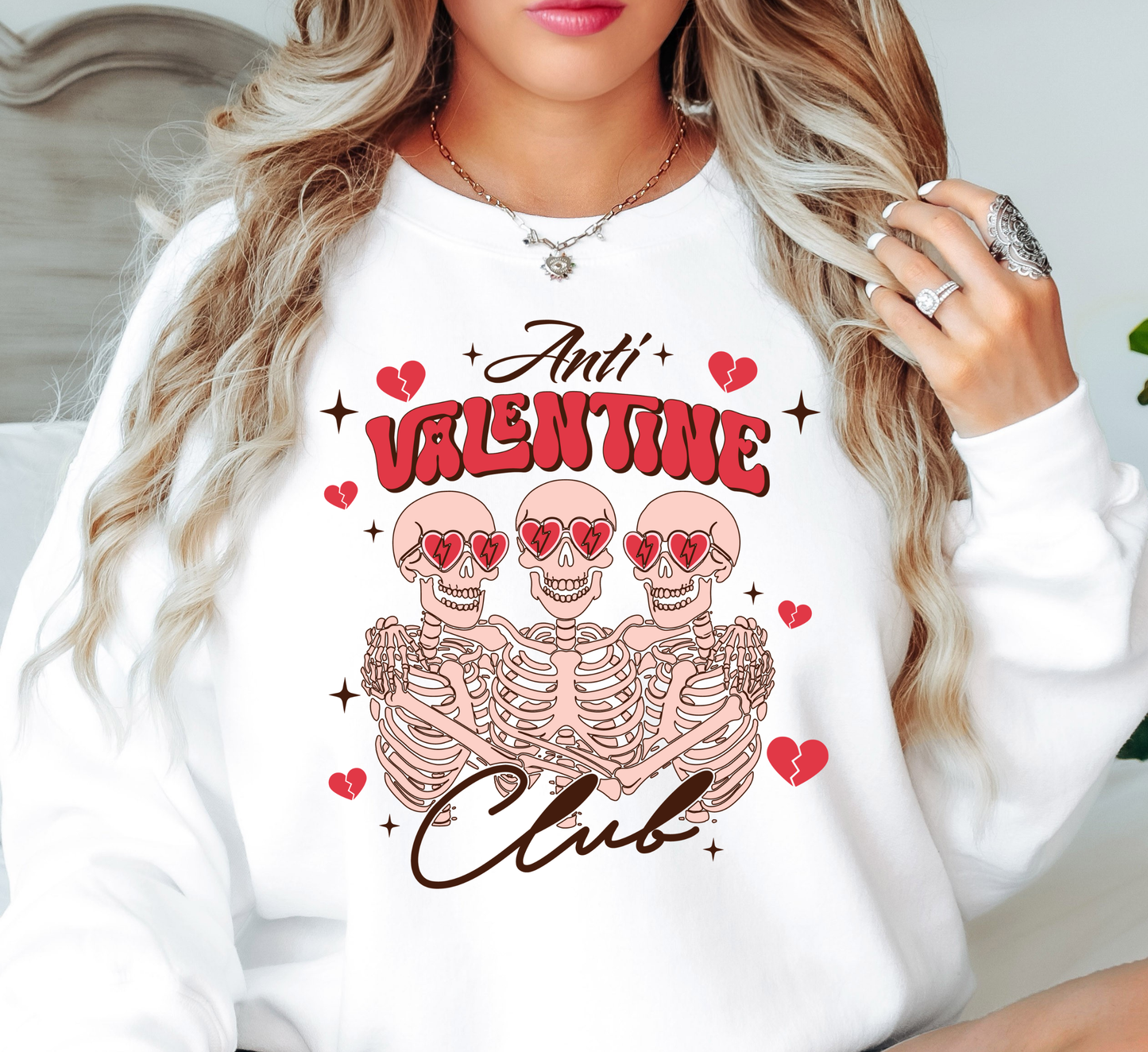 Anti Valentine Club Sweatshirt | XoXo Love Collection | Unique Gifts for Family Friends