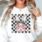Bandana Glasses Bubblegum Sweatshirt | Hoppin' Into Spring Collection | Unique Gifts for Family Friends