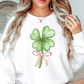 Bow and Shamrock Sweatshirt | Feeling Lucky Collection | Unique Gifts for Family Friends