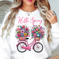 Hello Spring Bicycle Sweatshirt | Spring Fling Collection | Unique Gifts for Family Friends