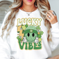 Retro Lucky Vibes Sweatshirt | Feeling Lucky Collection | Unique Gifts for Family Friends