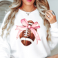 Coquette Football Bow Sweatshirt | Groovy Vibes Collection | Unique Gifts for Family and Friends