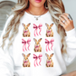 Coquette Bow and Bunnies Sweatshirt | Hoppin' Into Spring Collection | Unique Gifts for Family Friends