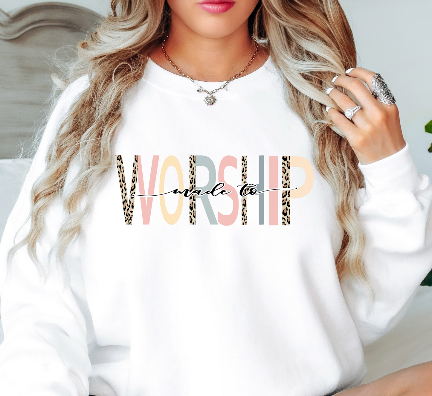 Made To Worship Sweatshirt | Walk By Faith Collection | Unique Gifts for Family and Friends