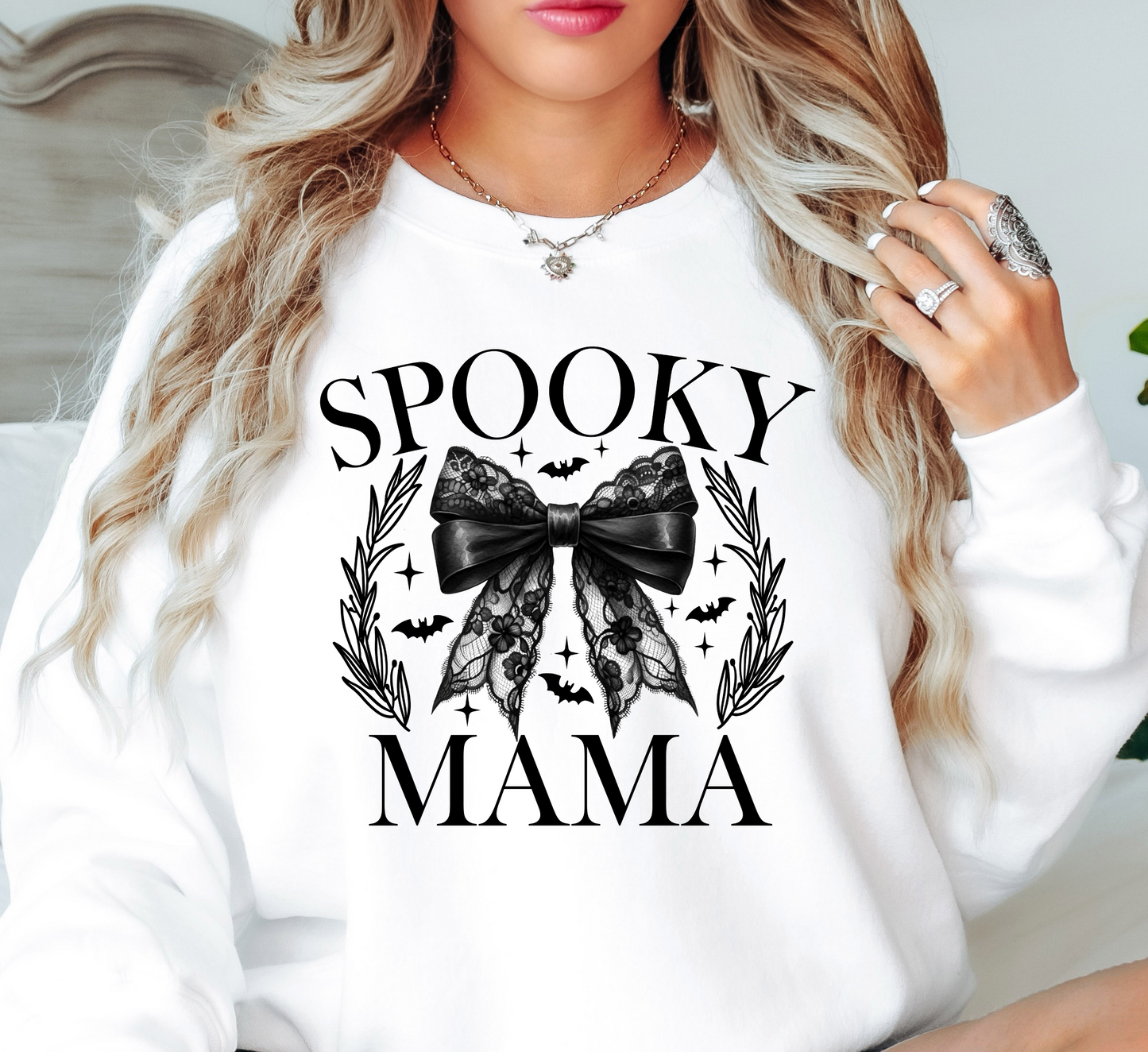 Spooky Coquette Mama Sweatshirt | Mama Mode Activated Collection | Unique Gifts for Family Friends