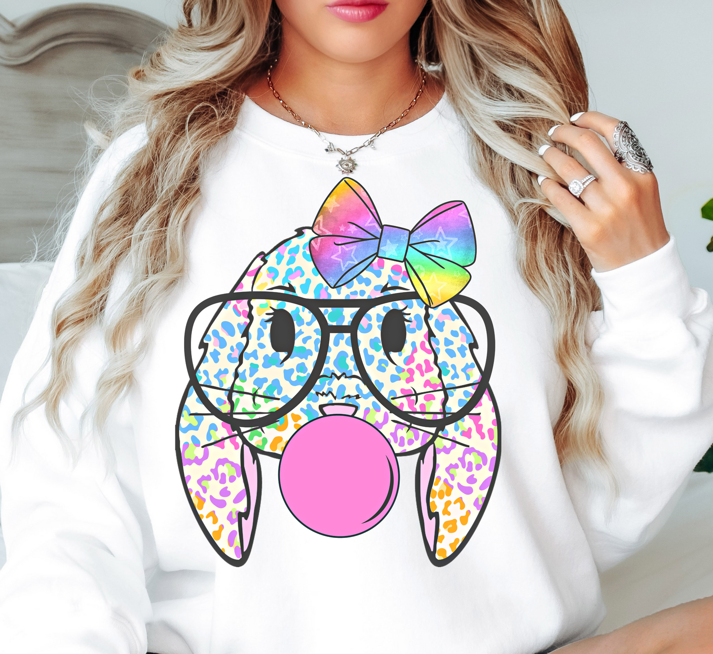 Nerdy Bunny Sweatshirt | Hoppin' Into Spring Collection | Unique Gifts for Family Friends