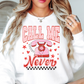 Distressed Call Me Never Sweatshirt | XoXo Love Collection | Unique Gifts for Family Friends
