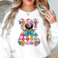 Floral Daisy Bear Sweatshirt | Hoppin' Into Spring Collection | Unique Gifts for Family Friends