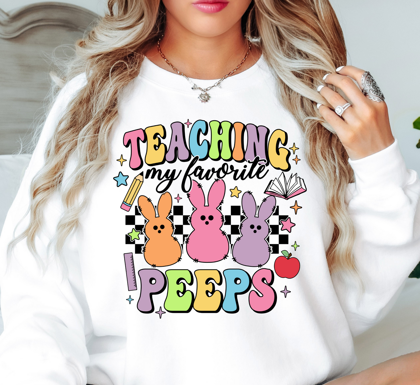 Teaching My Peeps Sweatshirt | Hoppin' Into Spring Collection | Unique Gifts for Family Friends