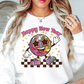 Retro Happy New Year Sweatshirt | New Year Magic Collection | Unique Gifts for Family Friends