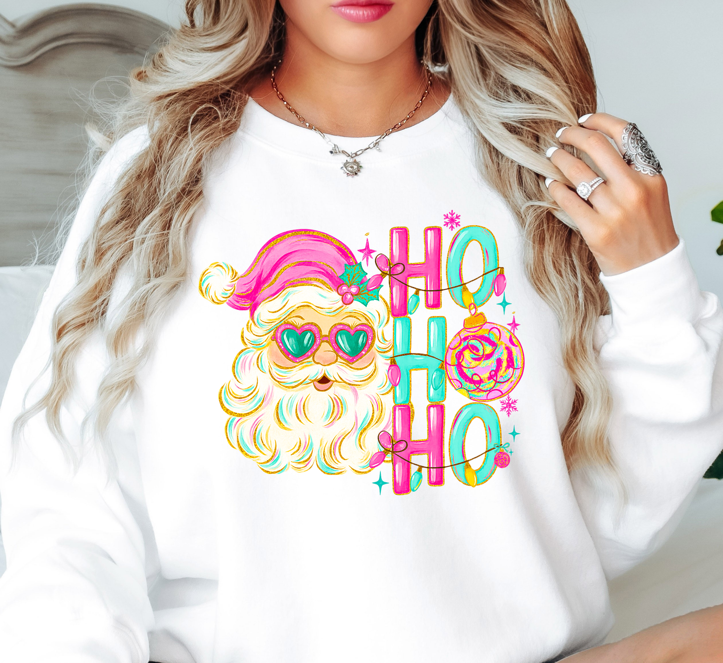 Santa Ho Ho Sweatshirt | Tis The Season Collection | Unique Gifts for Family Friends