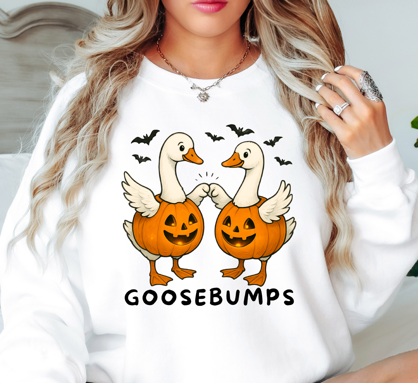 Spooky Goosebumps Sweatshirt | Boo-tiful Vibes Collection | Unique Gifts for Family Friends