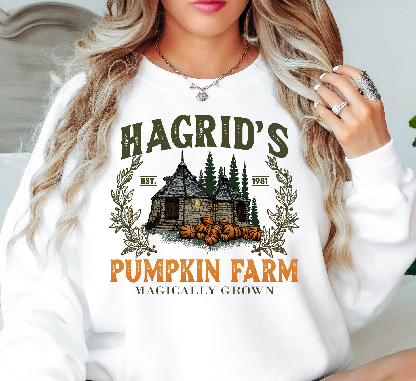 Hagrid's Pumpkin Farm Sweatshirt | Boo-tiful Vibes Collection | Unique Gifts for Family Friends